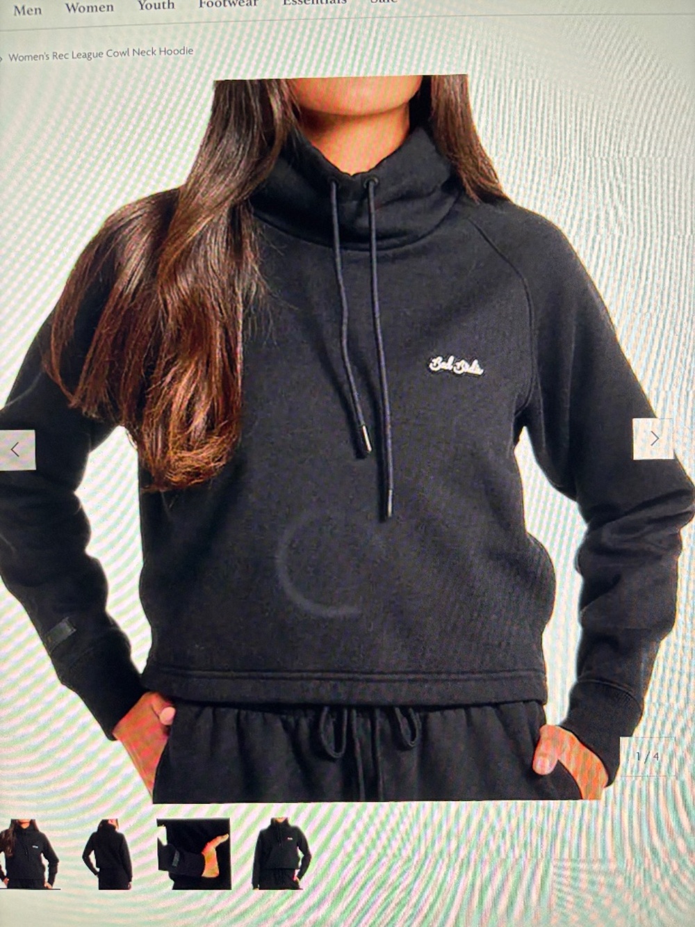 Womens XS Bad Birdie Rec League Cowl Neck Hoodie and matching sweatpants